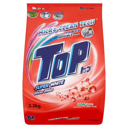 新版 Top 住居用洗剤 Super 2.3kg Detergent Powder Tech Micro-Clean White 住居用洗剤