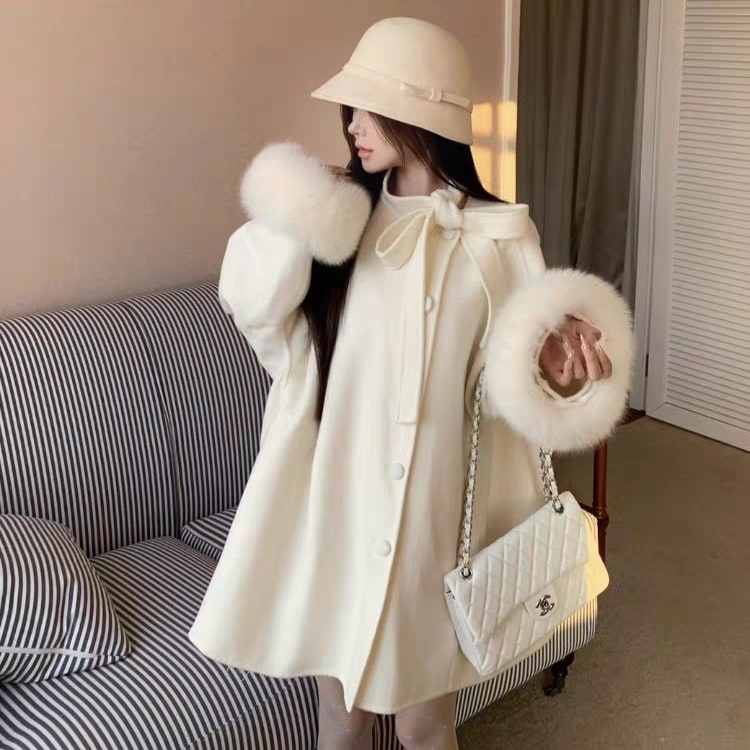 高級感 ミディアム リボン本 チェスターコート