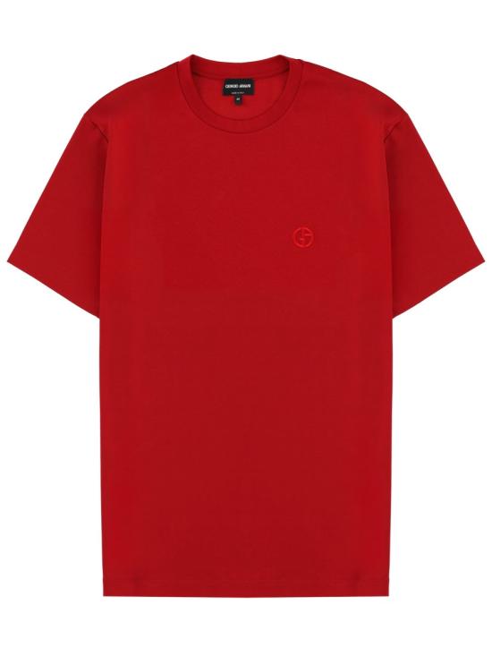 GIORGIO ARMANI Men T-Shirts 3HSM72 SJTKZU5078 RED
