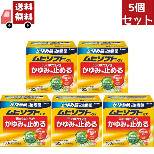 5個セット 【第3類医薬品】「かゆみ肌」の治療薬ムヒソフトGX クリーム 150g
