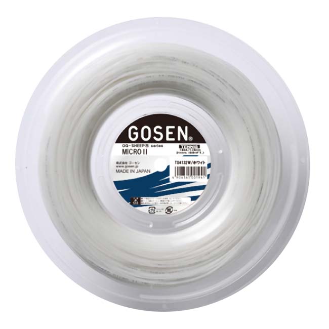 ゴーセン(Gosen) OG-SHEEP MICRO II ミクロ2 16L(1.28mm／16LGA) 220mロール 硬式テニス ナイロンモノフィラメントガット TS4132W