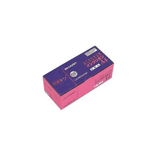 （まとめ） SHARP UX-NR3A4W 純正 ファクシミリ用カートリッジ付インクリボン（1本30m） 2本入 (×2セット)