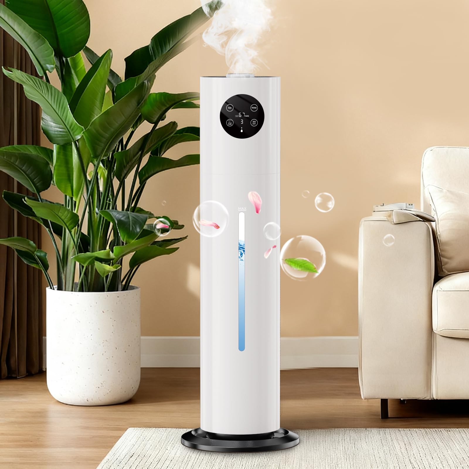 【Amazon.co.jp限定】Bolinker 加湿器 【2025新登場大容量8L】超音波式 300ml/h 高加湿量 空気清浄機能付き 三段階噴霧量 自動恒湿 睡眠モード静音設計 上から給水