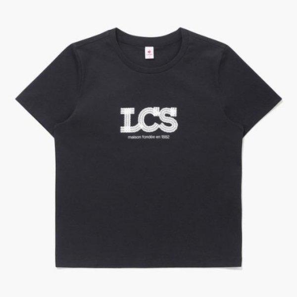 半袖Tシャツ UQC QQ122ORS21-BLK ウーマンズ レギュラーフィット レース グラフィック 半袖Tシャツ / BLK