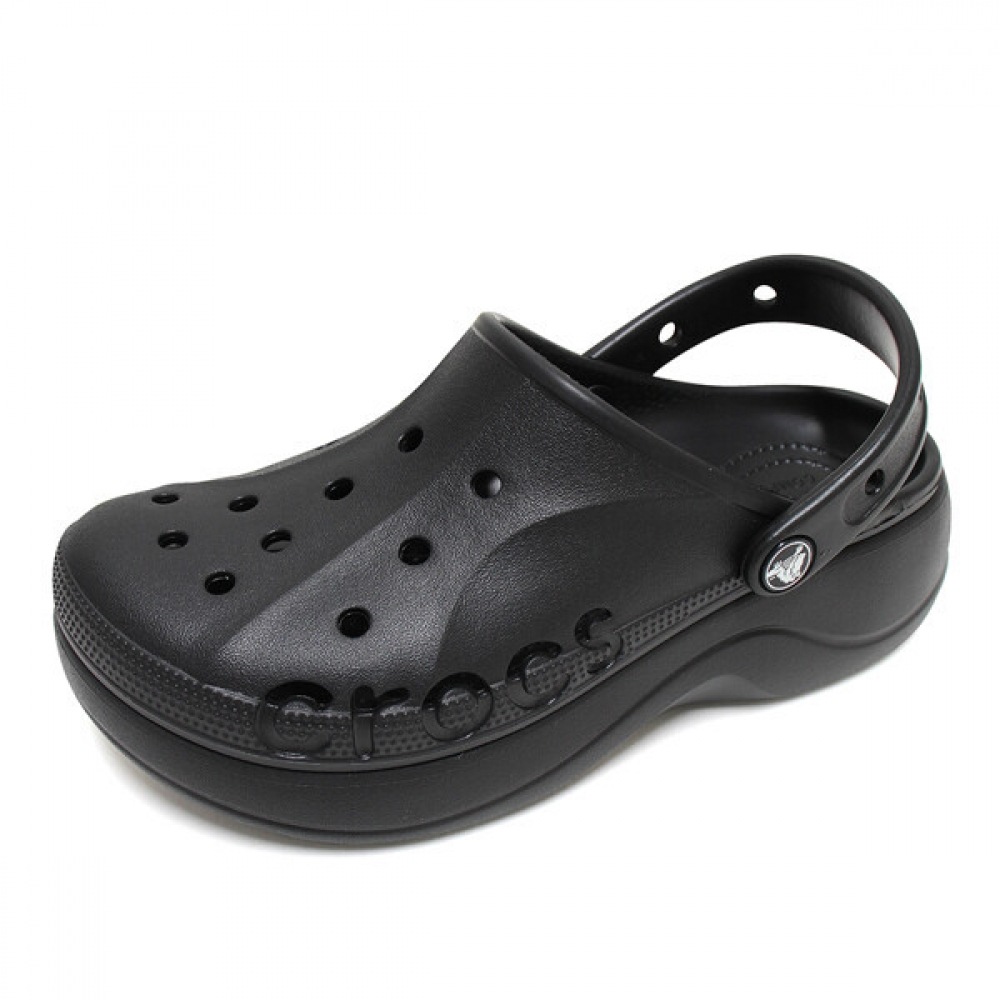 クロックスヴァヤプラットフォームパブリックスリッパブラック 208186-001