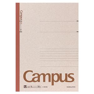 (まとめ) コクヨ キャンパスノート(太横罫) A4 U罫 30枚 ノ-203U 1冊 (×20セット)