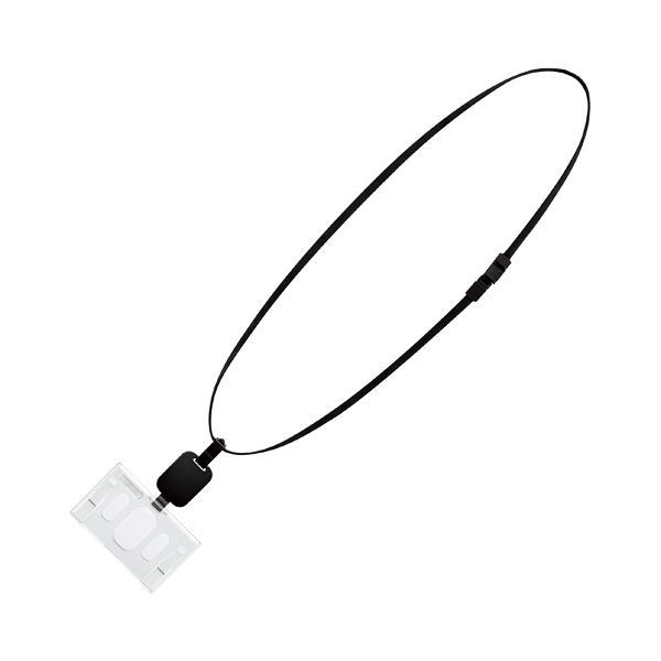 （まとめ） コクヨ 吊り下げ名札セット（リール式・ハードケース）（アイドプラス） ID・ICカード用 黒 ナフ-R280D 1セット（10個） (×2セット)