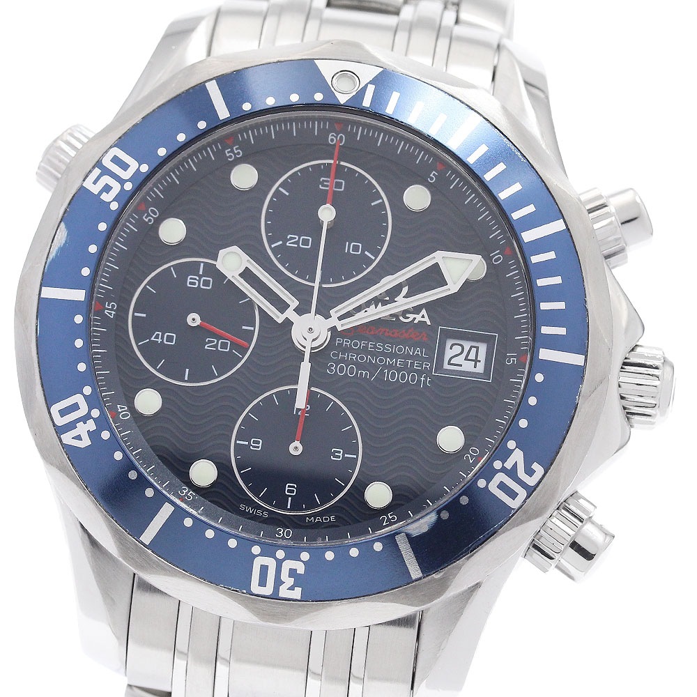 オメガ OMEGA 2225.80 シーマスター300 デイト クロノグラフ 自動巻き メンズ _901429【中古】
