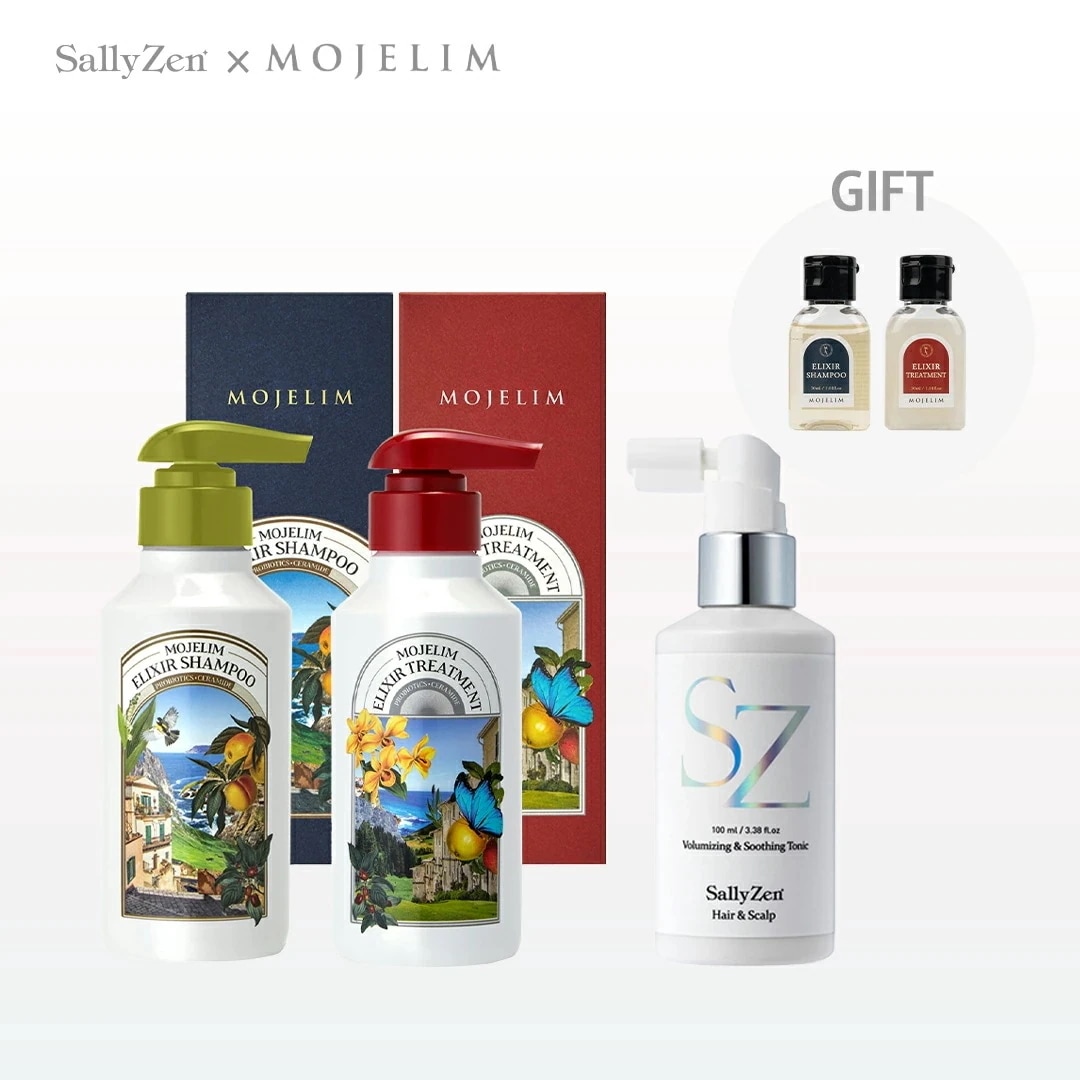 Mojelim エリクサー シャンプー トリートメント SallyZen ヘアトニック セット