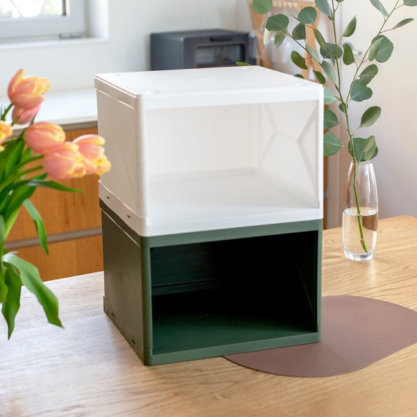 【Silicook】 シリクック ハーフスクスク 3個 (ホワイトグリーン)