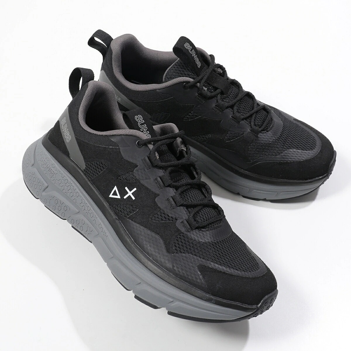 SUN68 サンシックスティーエイト スニーカー JUPITER SPORTY ジュピター スポーティー Z44141 メンズ メッシュ ナイロン 厚底 シューズ 靴 11/NERO 【mega】