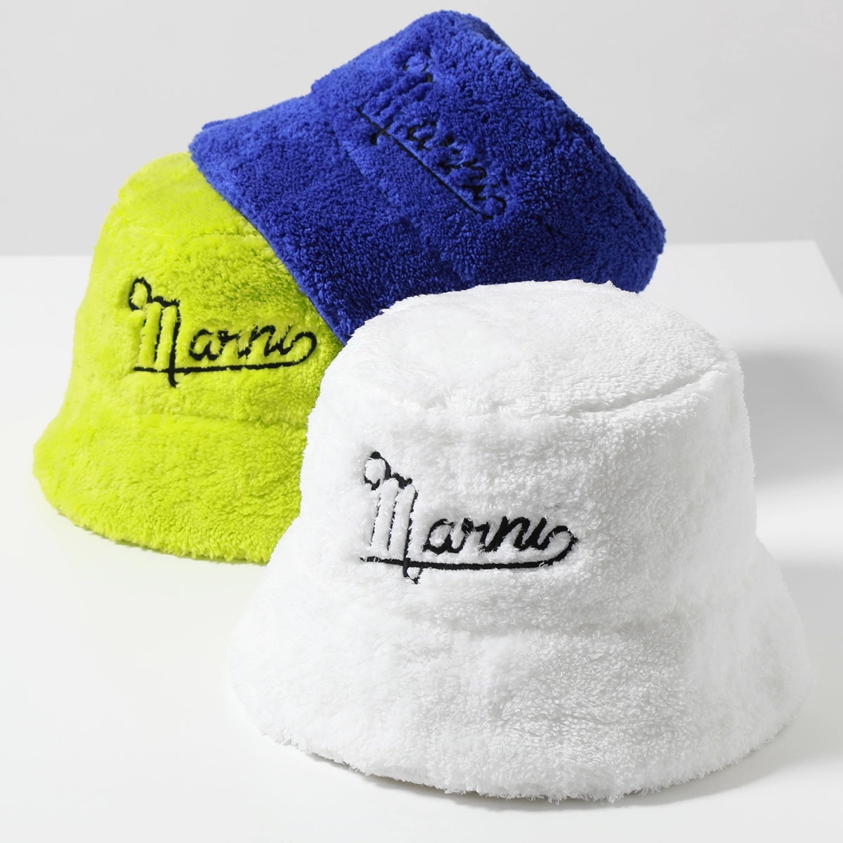 MARNI マルニ バケットハット CLZC0104S0 UTP726 メンズ ロゴ 刺繍 ボア 帽子 カラー3色