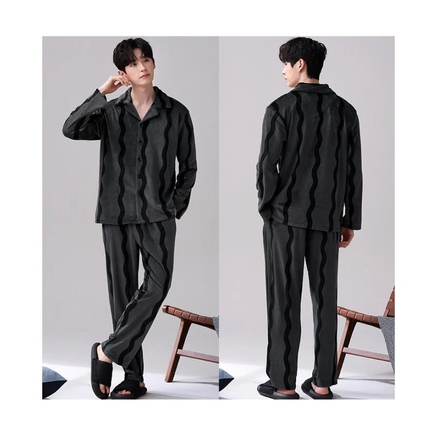 メンズパジャマ パジャマ メンズ 綿 長袖 長ズボン 紳士パジャマ 上下セット 色柄おまかせ 男性用パジャマ 前開き 卒業式 4,803円