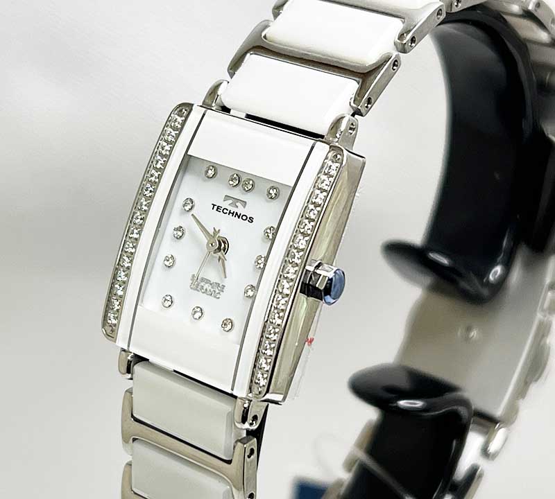 テクノス 腕時計 レディスウォッチ TECHNOS 　ジルコニアを埋め込んだラグジュアリーな女持ち腕時計T9932TWクォーツ ラッピング無料 手書きのメッセージカード あす楽対応