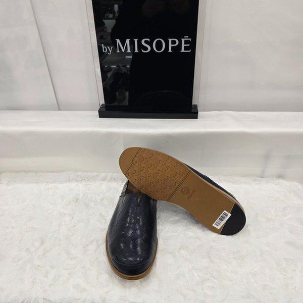 By 男性カットアウトディテールローファー 125HT337FH014 NAVY 4 JJ