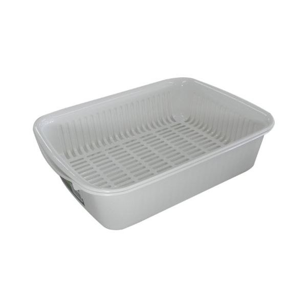 （まとめ）水切りバット ポゼ ホワイト [30個セット]