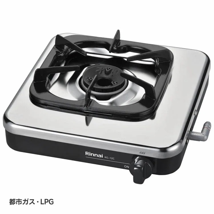 【人気商品】ガスコンロ ガステーブル キッチン家電 リンナイ 1口ガスコンロ ブラック KG-12C (D) メガ割