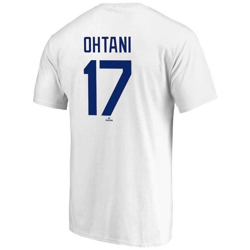ファナティクス　男女兼用 MLB ドジャース 大谷翔平選手 Tシャツ ネーム＆ナンバー＃17 OHTANI [ユニセックス /Lサイズ] ホワイト 【返品交換不可】　ML24AS02WH