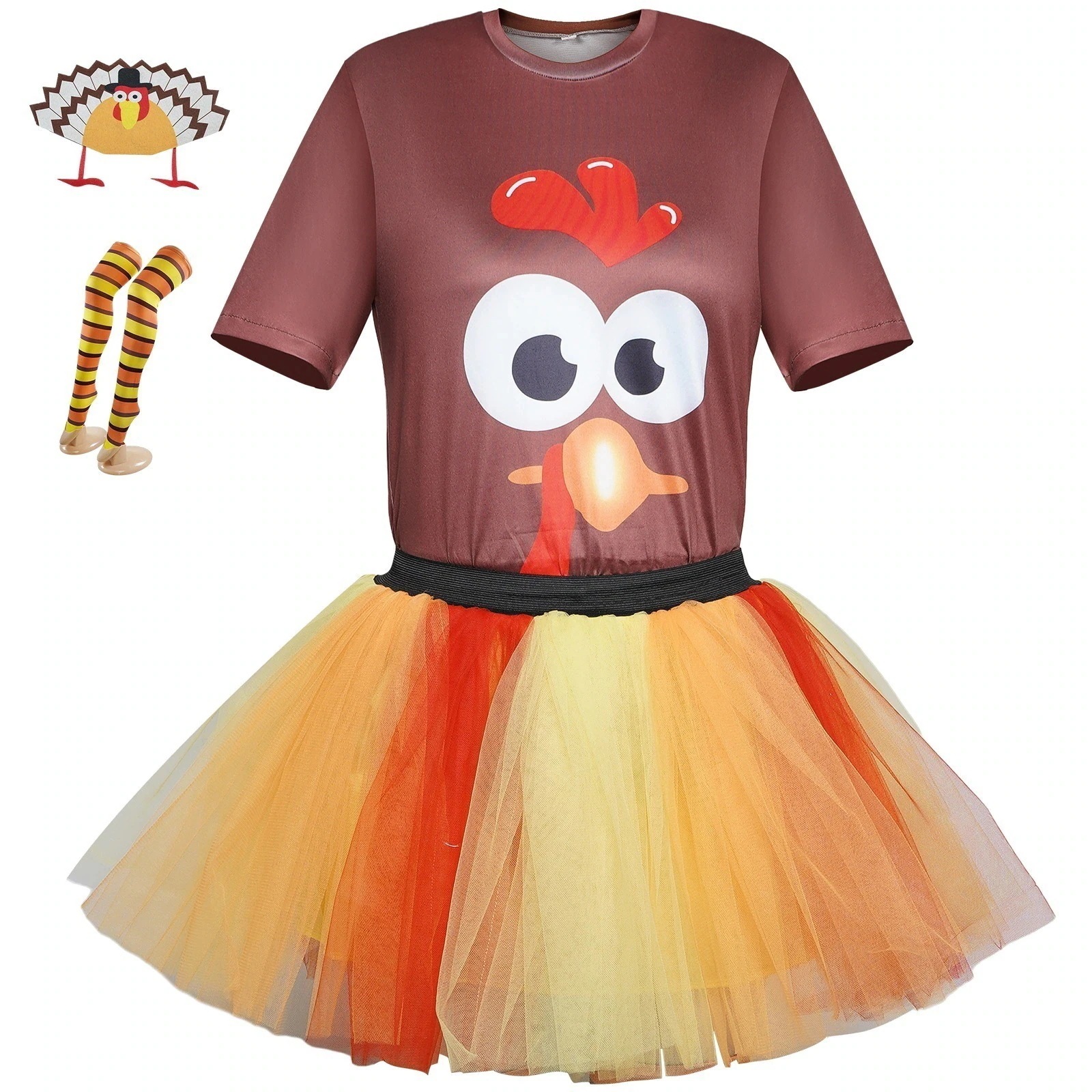 ハロウィーン七面鳥ワンピースcos服祭りショーtuu蓬蓬スカートコスプレ舞台演出衣装今日は30パーセント
