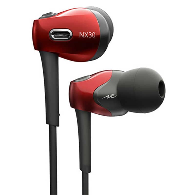ラディウス　イヤホン カナル型 レッド [φ3.5mm ミニプラグ]　HP-NX30R