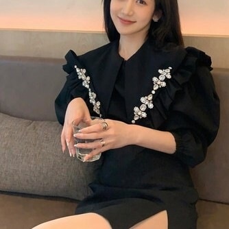 ワンピース ワンピドレス ミニ丈 ショート丈 膝丈 袖あり 五分袖 7分袖 ラウンドネック 襟付き ストレート かわいい 大人可愛い きれいめ シンプル 大人 上品 おしゃれ かっこいい レトロ