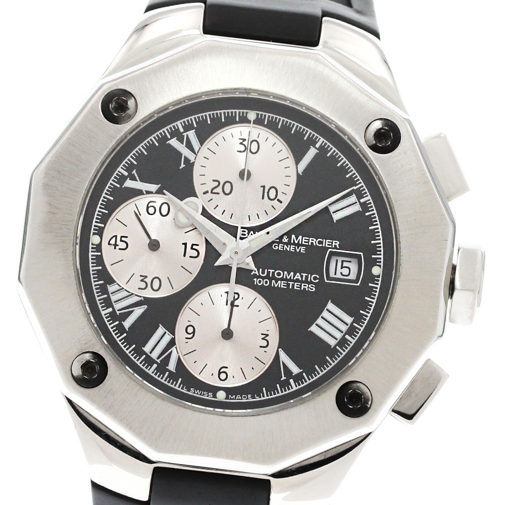 訳あり ボーム＆メルシェ Baume & Mercier 65541 リビエラ デイト クロノグラフ 自動巻き メンズ _863631【中古】