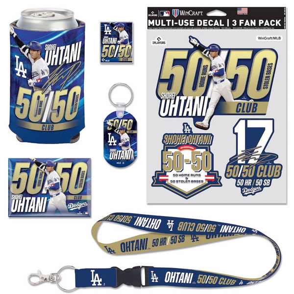 Los Angeles Dodgers Shohei Ohtani WinCraft 50/50 Club Fan Pack