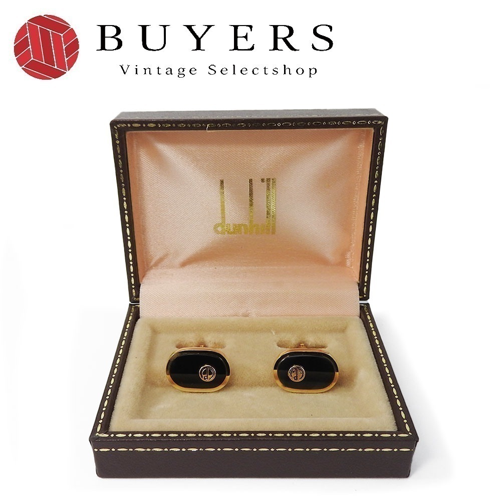 中古 カフス メタル ブラック ゴールド GP ビジネス スーツ メンズ 男性