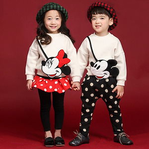 子供のリュックサックのミニーのスーツ元旦の公演の服春秋款幼稚園の漫画のクラスの服韓版兄妹の姉弟の服