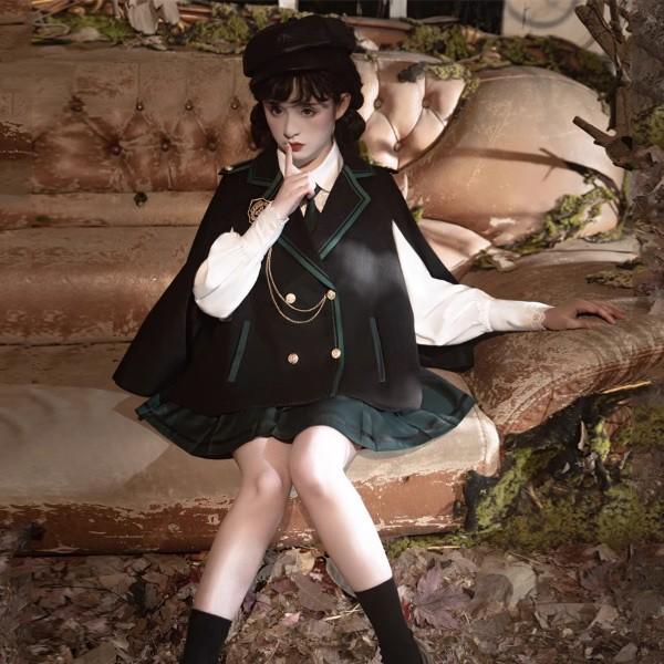 急速出荷天使と悪魔 サブカル系 セットアップ スリーピース 魔法学園 制服 ロリータ コンカフェ衣装 舞台衣装 イベント コスプレ ロリータ ゴスロリ