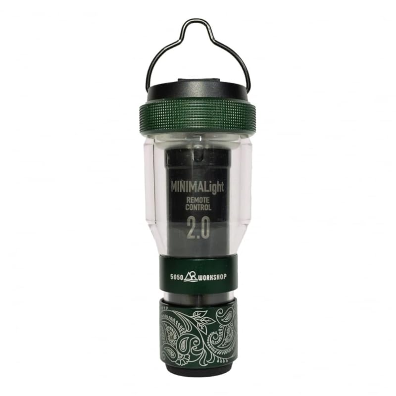 即納：5050WORKSHOP ランタン MINIMALight REMOTE CONTROL 2.0 OLIVE PAISLEY (オリーブ ペイズリー) H114×W47×D47mm TR8-5W