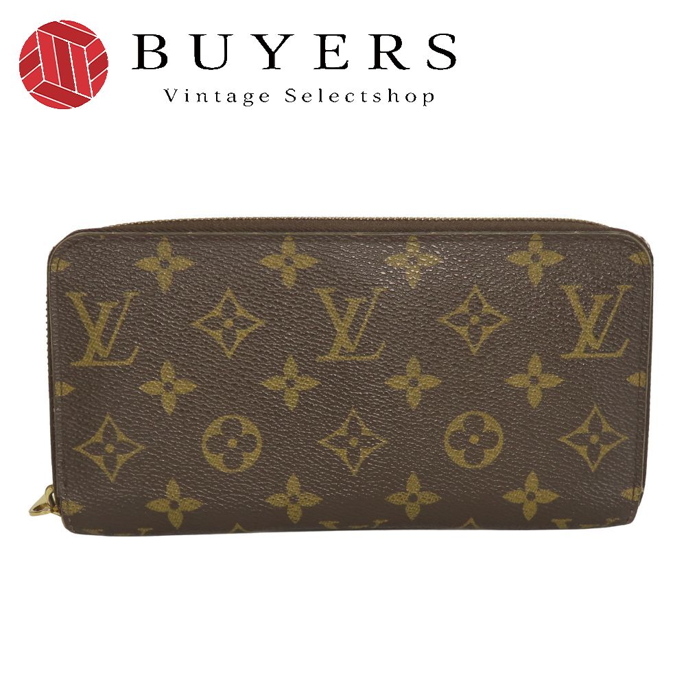 中古 長財布 ジッピーウォレット M60017 モノグラム ブラウン ゴールド金具 普段使い 小物 ラウンドファスナー レディース 女性