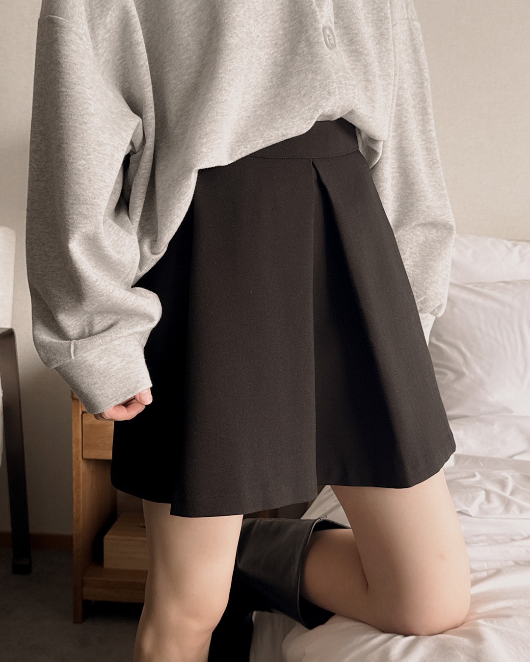 タスプリーツミニスカート(速パンツ付き)韓国ファッション レディース 5,687円