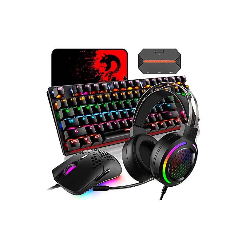 Switch PS4 Xboxゲーミングキーボード 有線 ヘッドセット マウスパッド コンバーター