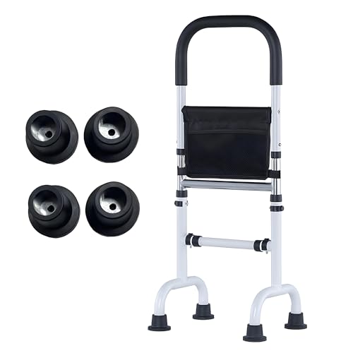 YLOVABLE トイレてすり 介護用 立ち上がり補助器具 床 補助 つかまり立ち 6段階 室内手すり 転倒防止 置き手すり ポケット付きホワイ 5,236円