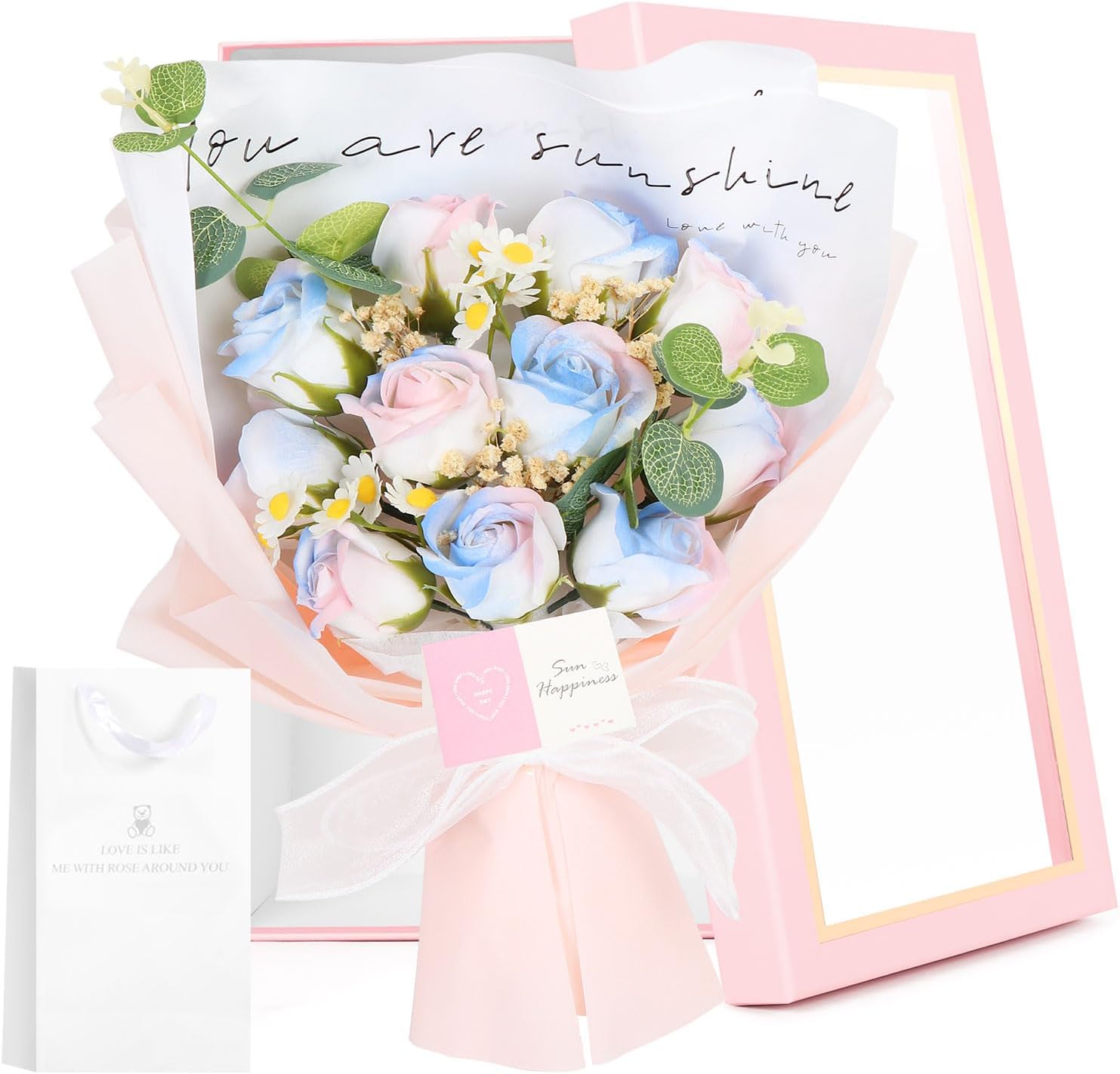 造花 バラの花束 箱入り 枯れない花 ギフト用