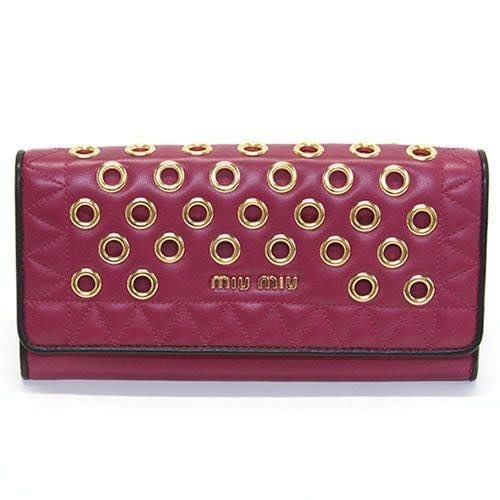 ミュウミュウ MIUMIU / ナッパ ヴェレ パンチング NAPPA VELE AZALEA 長札入財布 #5M1109新春初売り大特価中!