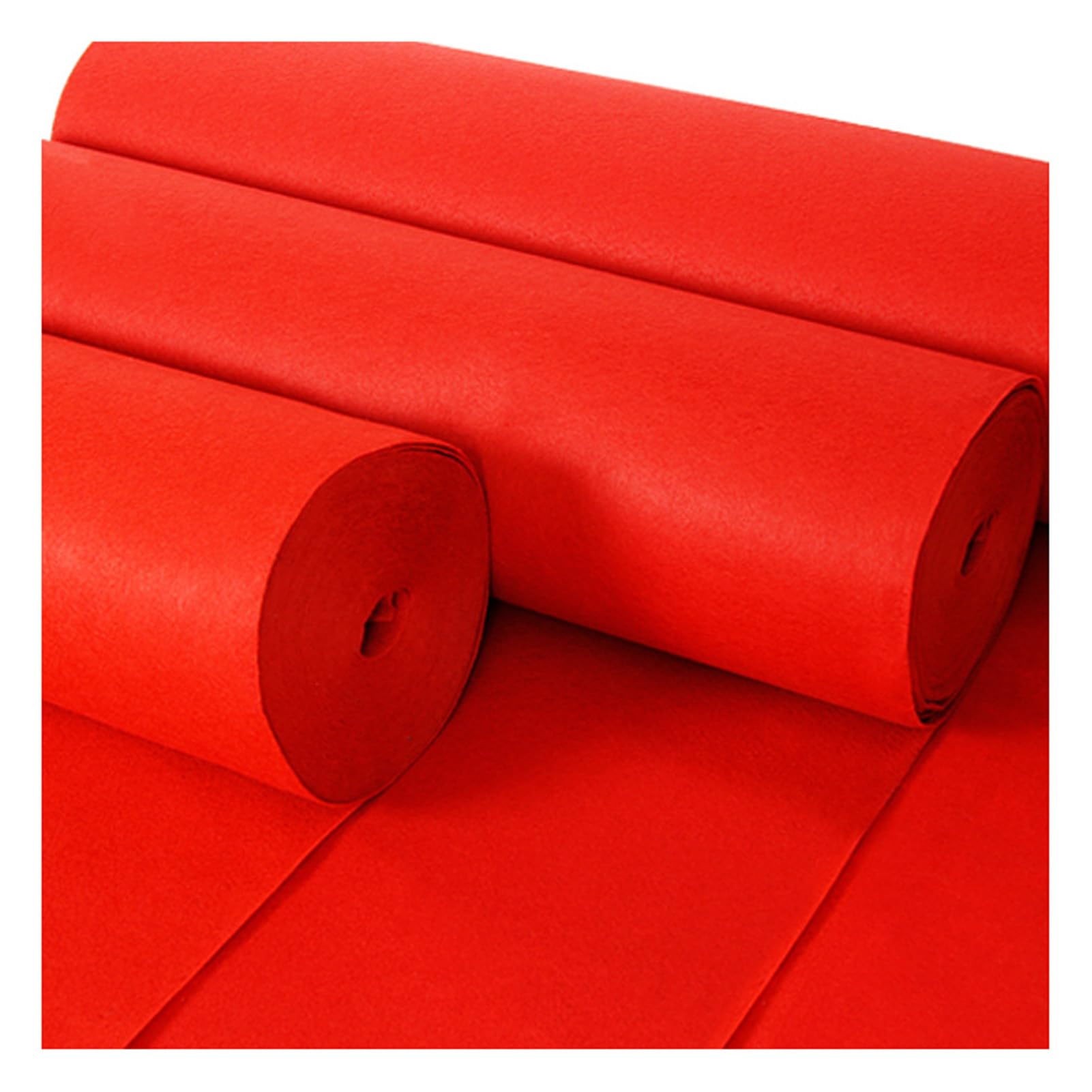 朱赤毛氈（もうせん）1x10M 展示会用 レッドカーペット 赤 パンチカーペット 使い捨て レッド ウェディング赤 フェルト 滑り止めの 耐摩耗性 通路 ロングマット式典 祭典 婚礼 ひな壇