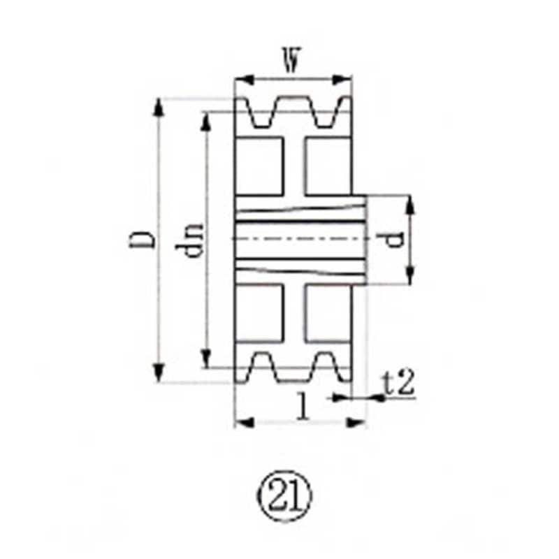 エバオン　ブッシングプーリー SPA 300mm 溝数3　SPA3003