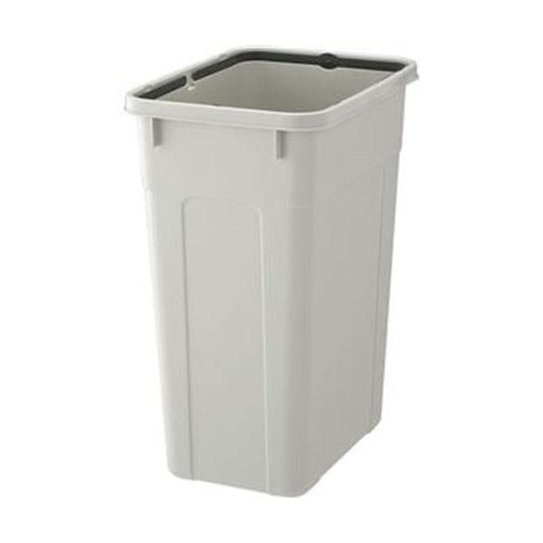 (まとめ)TANOSEE 角ペール 45L 本体グレー DS-980-512-0 1台(フタ別売)5セット