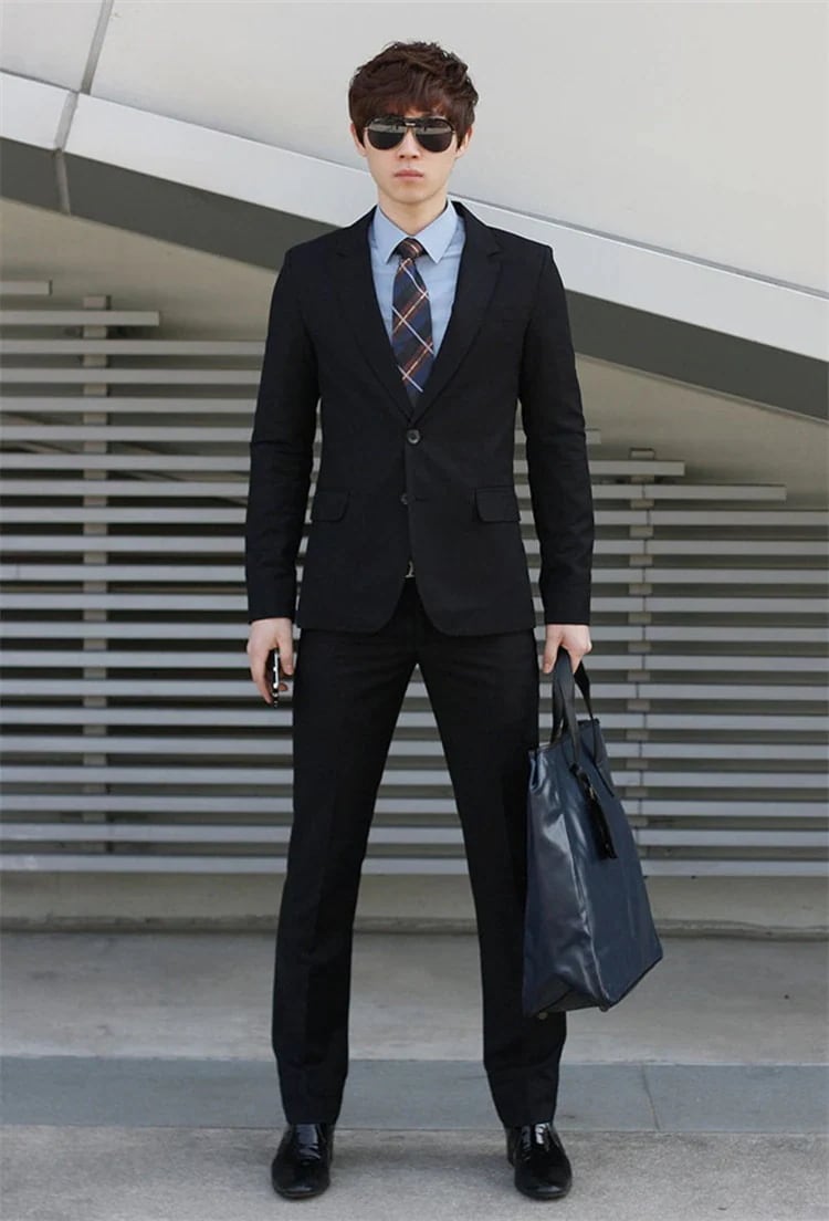 2点セットスリットメンズファッショントレンド気質おしゃれな大人気メンズビジネスメンズファッションフォーマルセットフォーマル新社会人スーツ SALE!