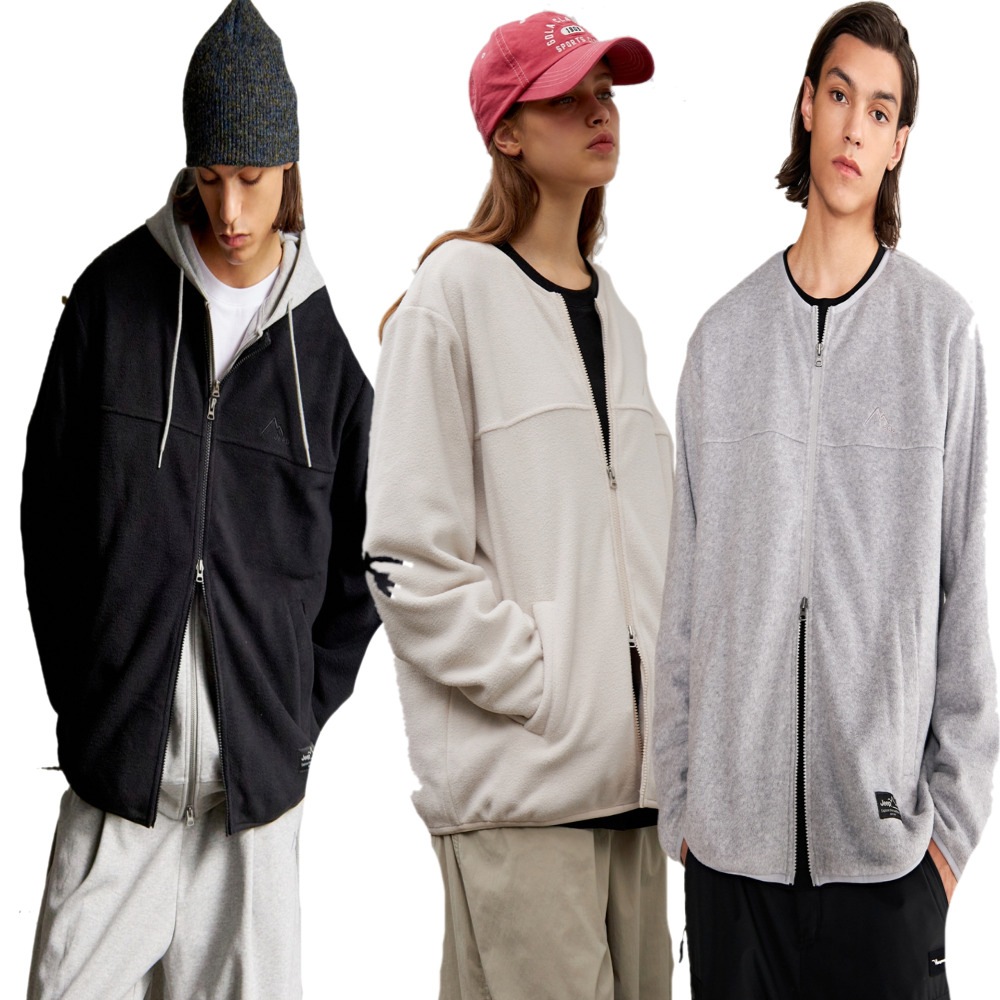 2way Peak-logoラウンド ネック ポリス ジャケット/ユニセックス