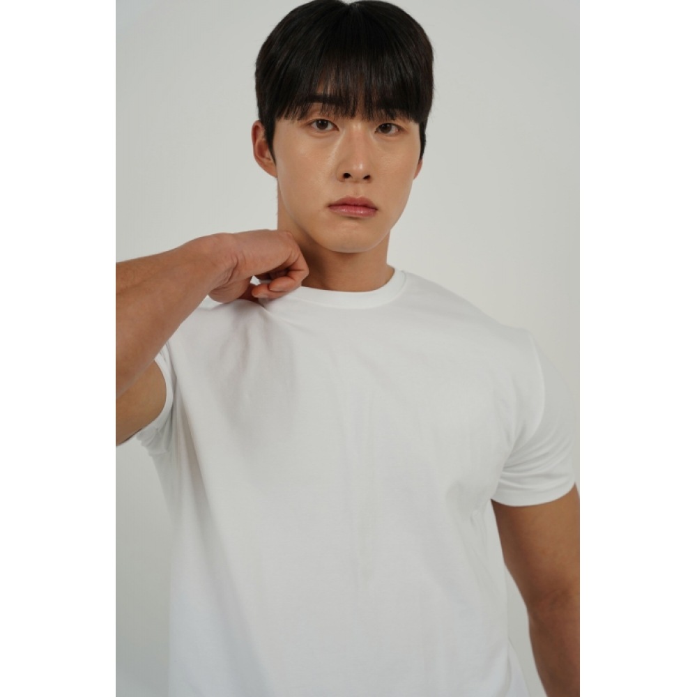 ROUGH ATHLETIC 無地マッスルフィットTシャツ - White