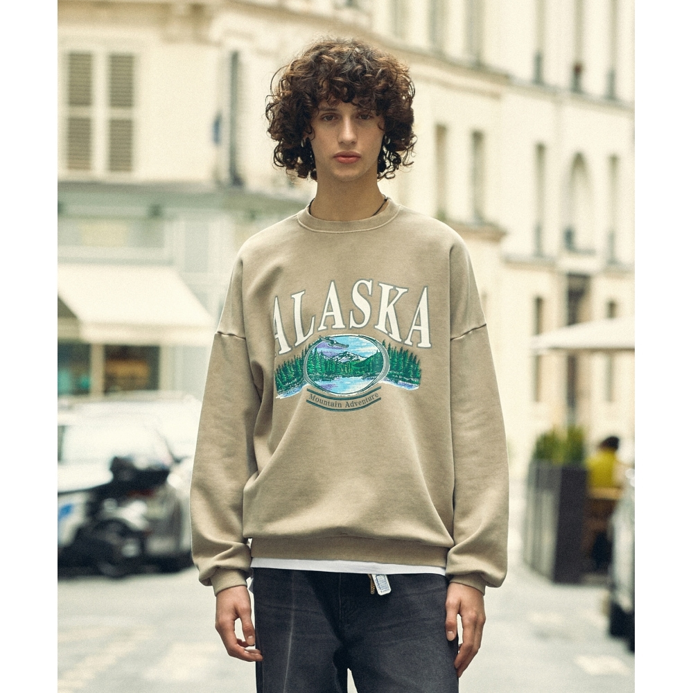 フルークアレスカピグメントスウェットシャツベージュ FMT753 7,350円