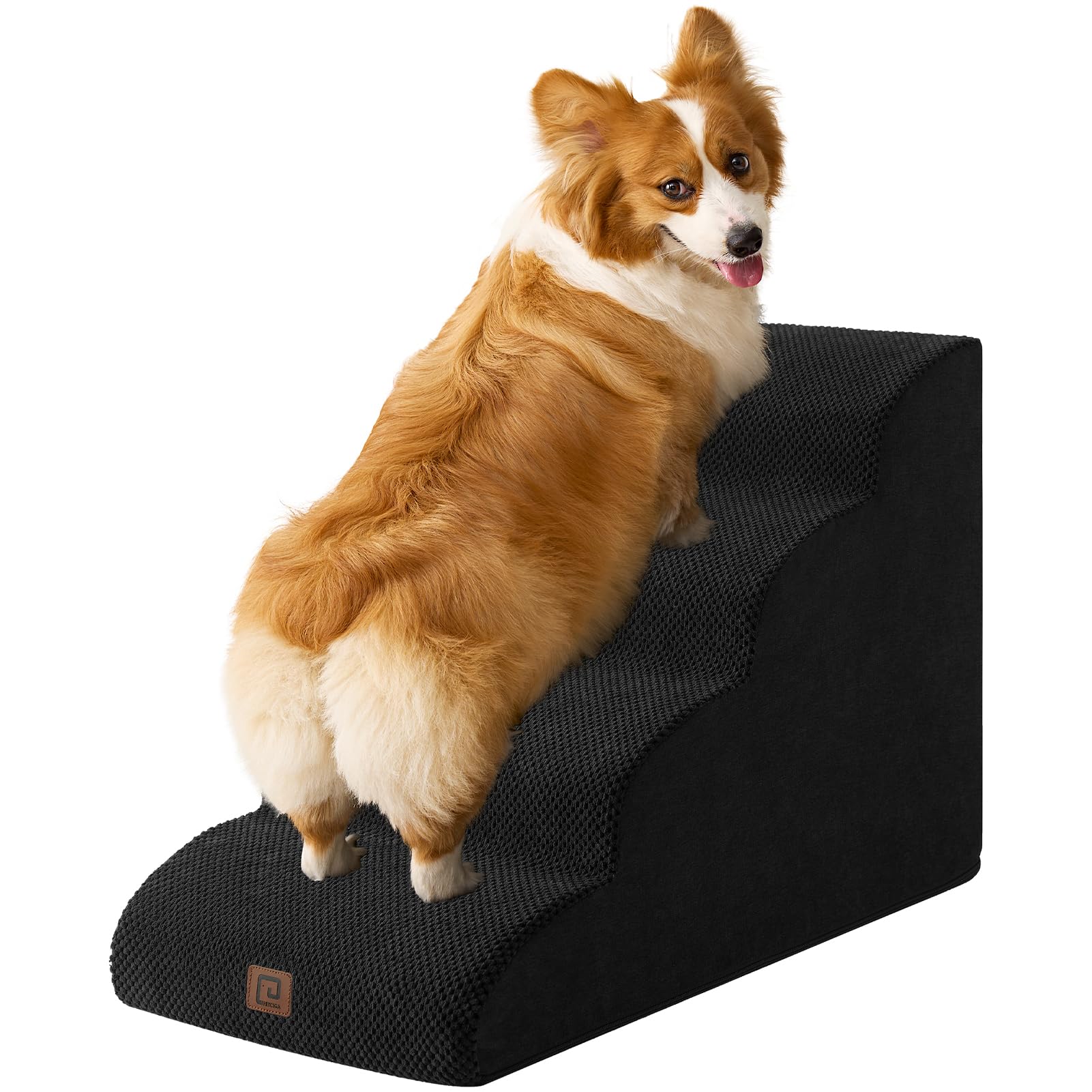 EHEYCIGA 犬階段 4段 ブラック ドッグステップ ペット階段 滑り止め付き 洗える カバー取り外し（4段，ブラック） 5,800円