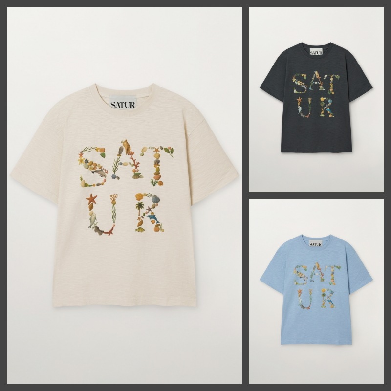 【SATUR】26SS MARIN COLLAGE GAPHIC T-SHIRT : 3COLORS