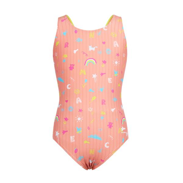 *巾着袋贈呈* 女児Xバックワンピース水着/GF2F802-CR