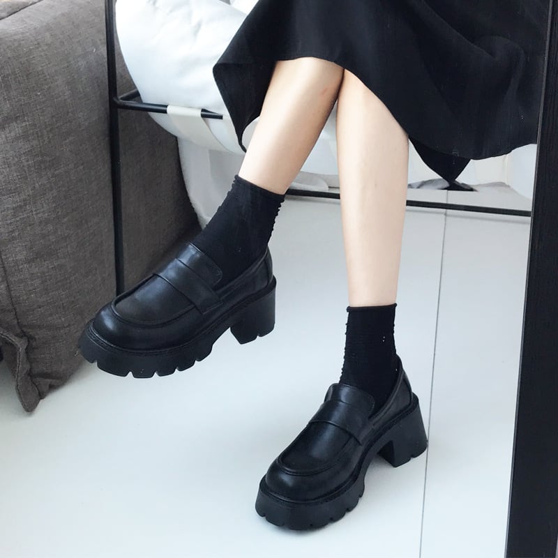 厚底 レディースシューズ かわいい 大人可愛い きれいめ シンプル カジュアル 大人 上品 おしゃれ お洒落 かっこいい レトロ フォーマル エレガント きちんと感 ラブリー キュート lsho016