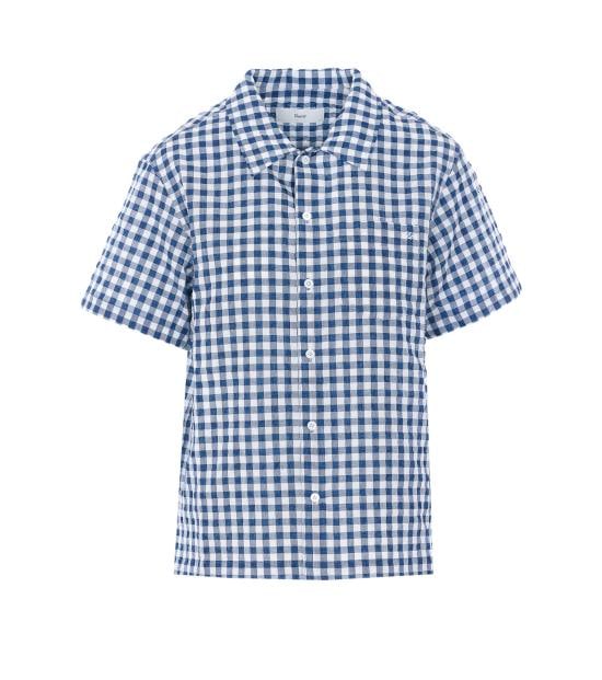 DUNST Women Shirts UDSH6B133N2 NAVI CHECK Blue