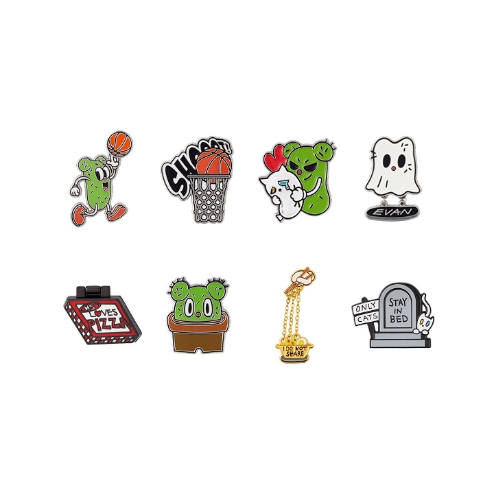 ENHYPEN by HEESEUNG EVANS CACTUS AND CAT BADGE COLLECTION
